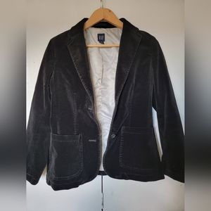 Gap black velvet blazer 6